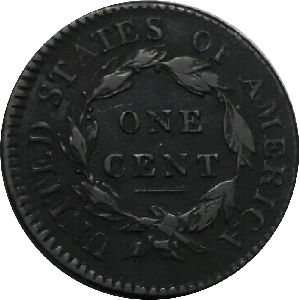 1817-Coronet-Large-Cent-Newcomb-16-Error-With-15-Stars
